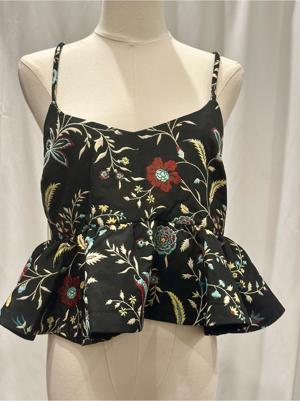 Anthropologie Floral Peplum Cami Top – New With Tags - Picture 2 of 12
